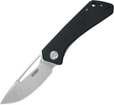 KUB331L Couteau Kubey Thalia Black Lame Drop Point Acier 14C28N IKBS - Livraison Gratuite