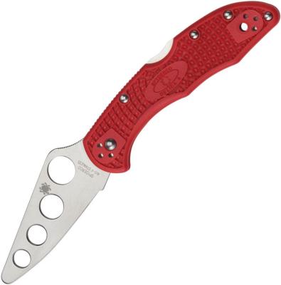 SC11TR Couteau Spyderco Delica 4 Trainer Lame Acier AUS-6 Red Made Japan - Livraison Gratuite