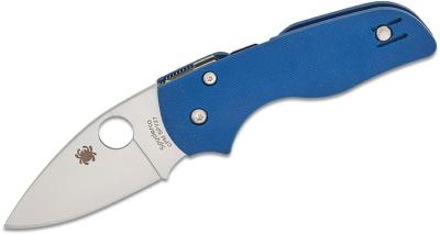 SC230GPCBL Couteau Spyderco Lil' Native Cobalt Blue Lame Acier CPM-SPY27 Satin Compression Lock Made USA - Livraison Gratuite