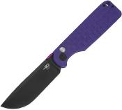 BTKG55D Couteau Bestech Glok Purple Lame Acier 14C28N IKBS Button Lock - Livraison Gratuite