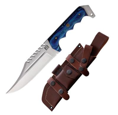 FHKCPBW002 Couteau FH Knives Bowie Blue Lame Acier 3Cr13 Etui Cuir - Livraison Gratuite