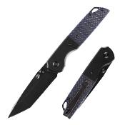 KT1005T1 Couteau Kansept Warrior Blk/Blue Lame Tanto Acier D2 IKBS - Livraison Gratuite