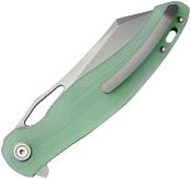 KUB239I Couteau Kubey Drake Jade Lame Acier AUS-10 IKBS Clip Titane - Livraison Gratuite