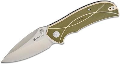 S230972 Couteau Sencut Hyrax Green/Ivory Lame Acier 9Cr18MoV Satin IKBS - Livraison Gratuite