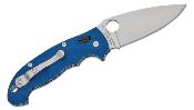 SC95GPCBL2 Couteau Spyderco Manix 2 XL Bleu Lame Acier CPM-SPY27 Bearing Lock USA - Livraison Gratuite