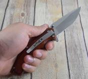 UTK111045CP Couteau Utica Woodsman Lame 8CR13MoV Manche Bois Made USA - Livraison Gratuite