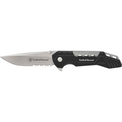 Couteau Smith&Wesson Tactical Flipper Acier 8Cr13MoV Manche Alu SW607S - Free Shipping