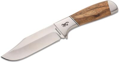 BR0537B Couteau Browning Sage Creek Large Lame Acier 9Cr14MoV Clip Point Etui Tissus/Cuir - Livraison Gratuite