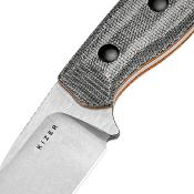 KI1078A2 Couteau Kizer Beaver Black Lame Acier Nitro-V Etui Kydex - Livraison Gratuite