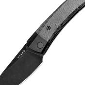 KIV4663A1 Couteau Kizer Momo Black Lame Acier Nitro-V Manche Micarta IKBS - Livraison Gratuite