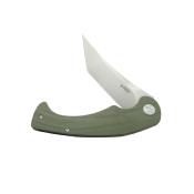 KUB175A Couteau Kubey Scimitar Green G10 Lame Tanto Beadblast Acier 14C28N IKBS - Livraison Gratuite