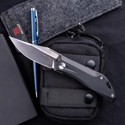 RS7051SB Couteau Real Steel Ventus Black Lame Acier D2 Satin Slip Joint - Livraison Gratuite