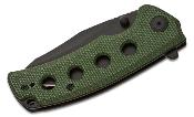 S230683 Couteau Sencut Excalis Green Lame Tanto Reverse Blackwash Acier 9Cr18MoV IKBS - Livraison Gratuite