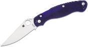 SC36GPDBL2 Couteau Spyderco Military 2.0 Dark Blue Lame Acier CPM-S110V Satin Compression Lock Clip USA - Livraison Gratuite