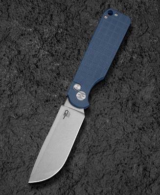 BTKG55B Couteau Bestech Glok Blue-Gray Lame Acier 14C28N IKBS Button Lock - Livraison Gratuite