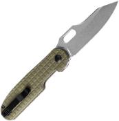 KIV4562C1 Couteau Kizer Cormorant Green Lame Acier 154CM satin IKBS Button Lock - Livraison Gratuite