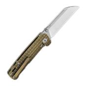 QS130AFRG Couteau QSP Knife Penguin Titane Bronze Frag Lame Acier 154CM IKBS - Livraison Gratuite