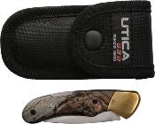 UTK911416CP Couteau Utica Original II Lockback Camo Lame Acier 8Cr13MoV Etui Nylon - Livraison Gratuite