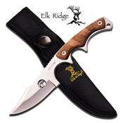 Couteau Elk Ridge Upswept Hunter Acier 440 Manche Bois ER534 - Free SHipping