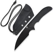 ATZ1842BBBK  Couteau de Cou Artisan Cutlery Sea Snake Lame Acier AR-RPM9 Etui Kydex - Livraison Gratuite