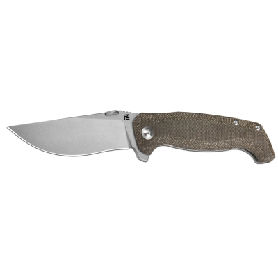 ATZ1864GODG Couteau ArtisanCutlery Kami OD Green Manche Micarta/Titane Lame Acier S35VN IKBS - Livraison Gratuite