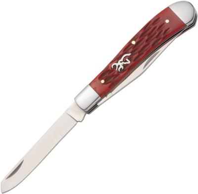 BR0547B Couteau Browning Trapper Red Bone 2 Lames Acier Inoxydable - Livraison Gratuite