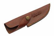 DM1388 Couteau Damas Celtic Band Hunter Lame 256 Couches Etui Cuir - Livraison Gratuite