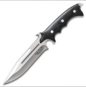 GH5027 Couteau Hibben Legacy Combat Fighter Lame Acier 7Cr17 Blade Etui Cuir - Livraison Gratuite