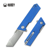 KUB104C Couteau Kubey Avenger Blue G10 Lame Tanto Acier D2 IKBS - Livraison Gratuite