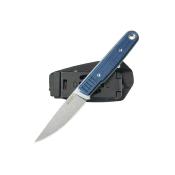 KUB356B Couteau Kubey JL Fixie Blue Lame Acier 14C28N Beadblast Etui Kydex - Livraison Gratuite