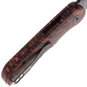 PFKE16RDMDW Couteau Petrified Fish El Camino Black/Red Lame Acier N690 IKBS - Livraison Gratuite