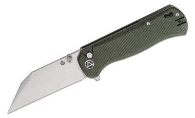 QS149B1 QSP Couteau Swordfish Green Lame Wharncliffe Acier 14C28N IKBS Button Lock - Livraison Gratuite