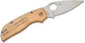 SC152NLWDP Couteau Spyderco Chaparral Slipjoint Lame Acier CTS-XHP Manche Erable - Livraison Gratuite