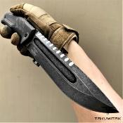 TKF211SW Couteau Takumitak Exit Point Drop Point Stonewash Lame Acier D2 Etui Kydex - Livraison Gratuite