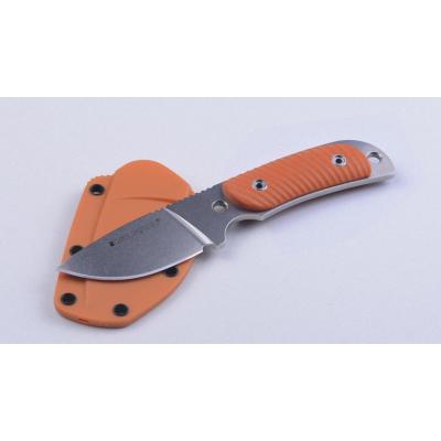 Couteau Bushcraft Real Steel Hunter 165 Orange Lame Acier 12C27 Manche G-10 Etui Kydex RS3532 - Free SHipping