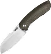 ATZ1866GODG Couteau ArtisanCutlery Prime Green Micarta/Titane Lame Acier S90V IKBS - Livraison Gratuite