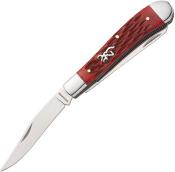 BR0547B Couteau Browning Trapper Red Bone 2 Lames Acier Inoxydable - Livraison Gratuite