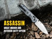 KIV3549A2 Couteau Kizer Assassin Denim Lame Acier Nitro V Black - Livraison Gratuite