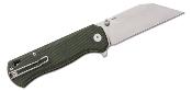 QS149B1 QSP Couteau Swordfish Green Lame Wharncliffe Acier 14C28N IKBS Button Lock - Livraison Gratuite