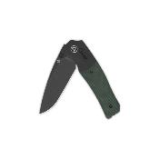 QS157B2 Couteau QSP Vault Green Micarta Lame Acier 14C28N BLK IKBS Crossbar Lock - Livraison Gratuite