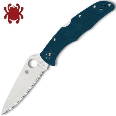 SC10FSK390 Couteau Spyderco Endura 4 K390 Satin Serrated Made Japan - Livraison Gratuite