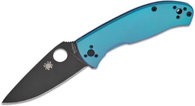 SC122TIBLBKP Couteau Spyderco Tenacious Blue Titane Lame Acier 8Cr13MoV - Livraison Gratuite