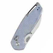 T1022V6 Couteau Tenable Model 6 Sheepfoot Lame Acier 14C28N Manche Blue Micarta - Livraison Gratuite