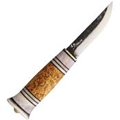 KLAPT95T Couteau Kellam Borealis Lame Carbone Manche Bois de Renne Made Finland - Livraison Gratuite