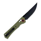 CBTLEGODG Couteau CobraTec Legacy Green Trailing Point Lame Acier D2 - Livraison Gratuite