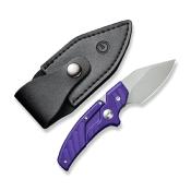 CIVC210362 Couteau CIVIVI Typhoeus Purple Push Dagger Lame Acier 14C28N SW Etui Cuir - Livraison Gratuite
