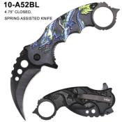 EE10A52PE EE10A52BL EE10A52RD Lot de 3 Couteaux Karambit A/O Lame Acier Inox Manche Dragon - Livraison Gratuite