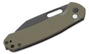 J1925ABGN Couteau CJRB Pyrite Wharncliffe Od Green Lame Acier AR-RPM9 Button Lock IKBS - Livraison Gratuite