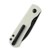 KI3525S2 Couteau Kizer Yorkie White G10 Lame Acier M390 IKBS - Livraison Gratuite