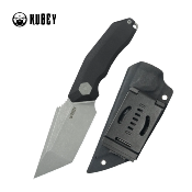 KUB382A Couteau Fixe Kubey Yokai Black Lame Tanto Acier 14C28N Etui Kydex - Livraison Gratuite